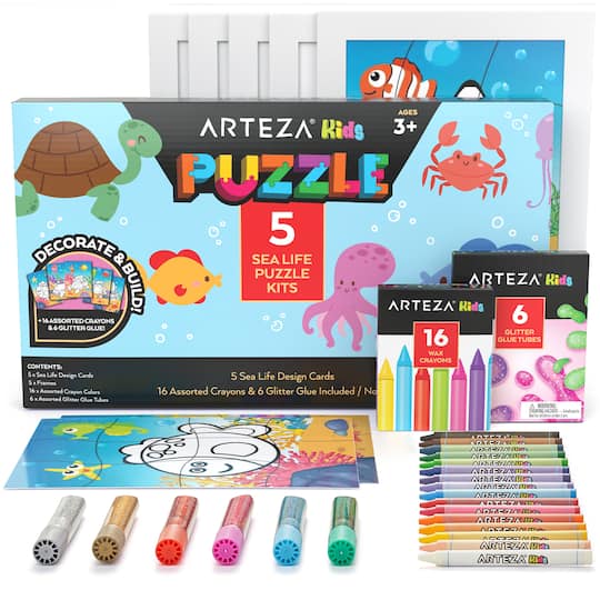 Arteza® Kids Sea Life Jigsaw Puzzle Set